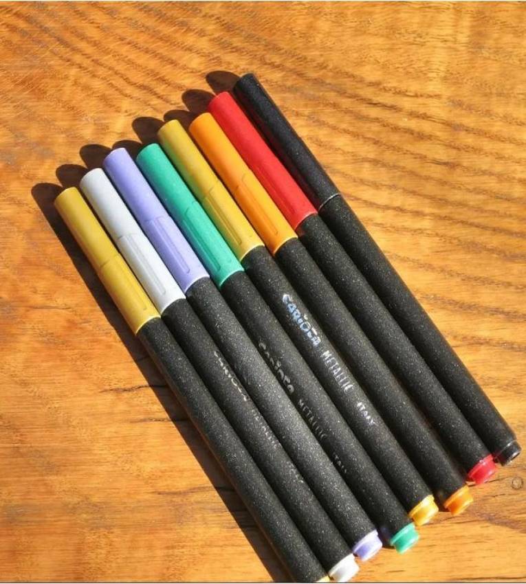 Carioca Marqueurs Métallique Pointe Fine (Pack de 8 Couleurs)